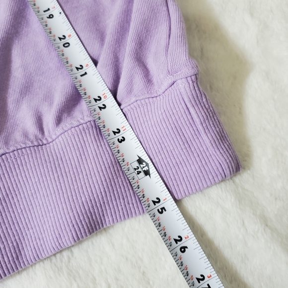Anthropologie's Sundry Lavender Puff Sleeve Sweatshirt Top, Light Purple - Picture 5 of 16